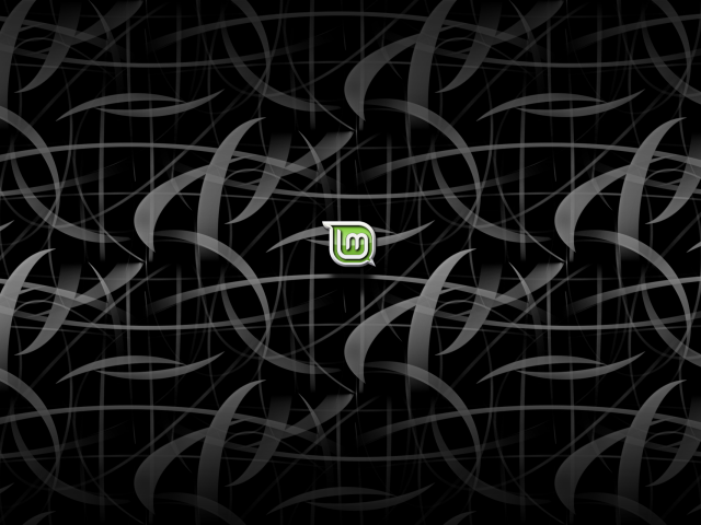 Черный фон Linux Mint
