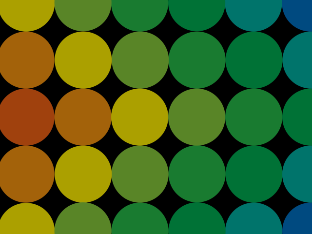 Круги разных цветов на черном фоне