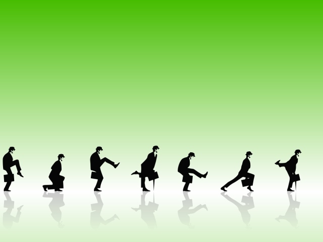 Комик группа Монти Пайтон, зеленый фон