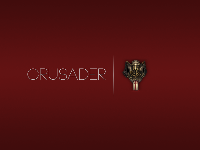 Крусадер из игры Diablo 3, красный фон