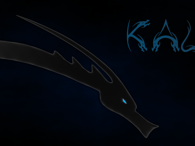 Темно синий фон Kali Linux