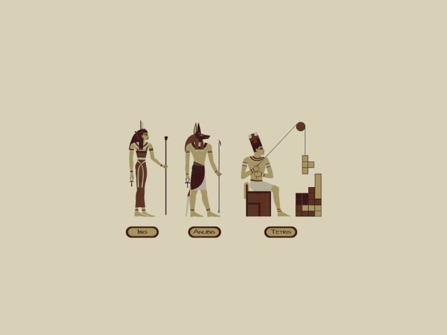 Египетский тетрис, серый фон