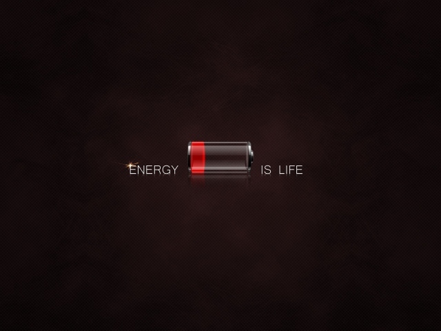 Энергия это жизнь, коричневый фон