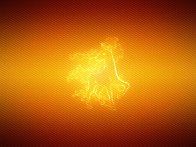 Огненный конь, оранжевый фон