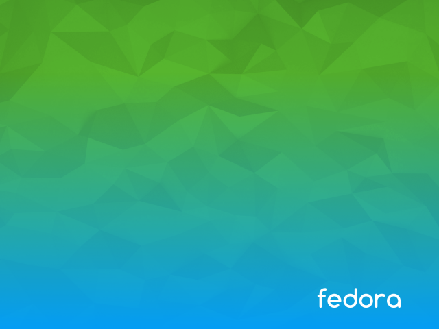 Зелено голубой фон Fedora