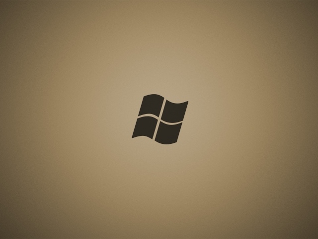 Серый логотип Майкрософт, коричневый фон