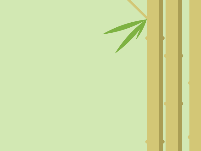 Лист на стебле бамбука, светло зеленый фон