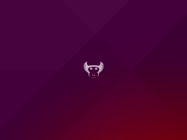 Лицо обезьяны, фон Ubuntu