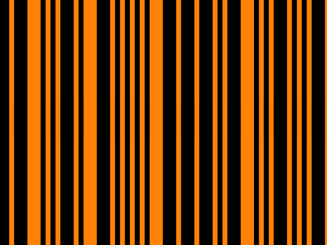 Оранжевый штрихкод на черном фоне