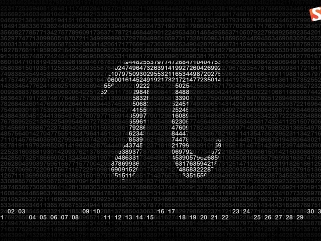 Число Пи, фон цифры