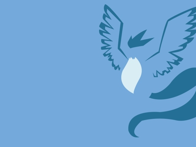 Покемон Артикуно, голубой фон