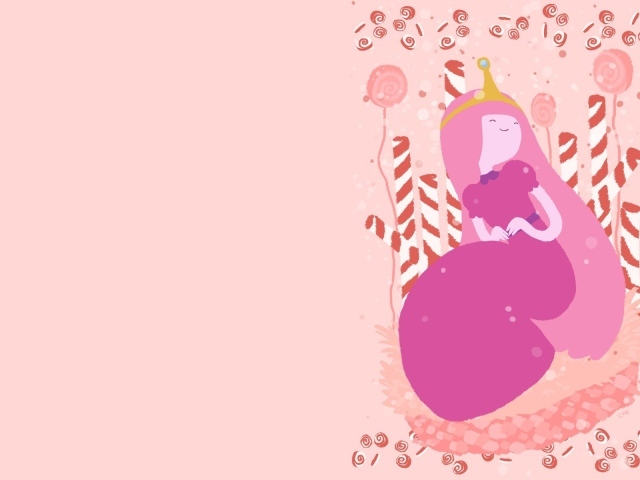 Принцесса, розовый фон