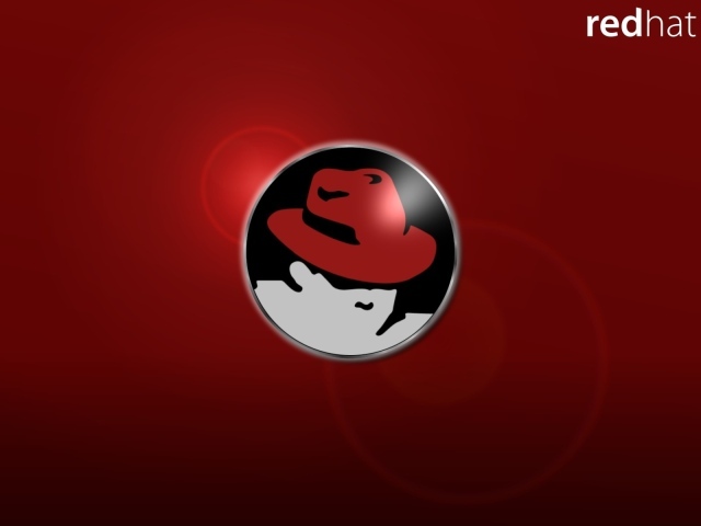 Красный фон ОС Red Hat