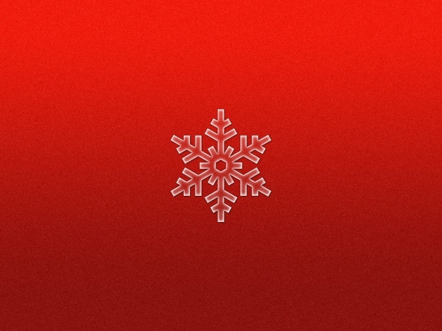 Снежинка на красном фоне