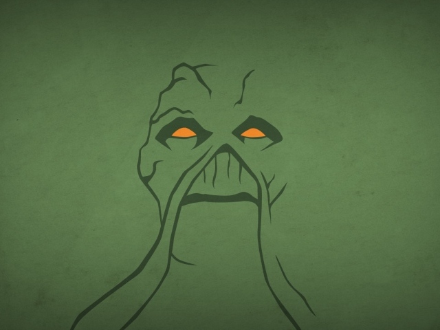 Зеленое Нечто, зеленый фон