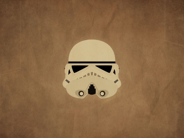 Маска штурмовика, коричневый фон