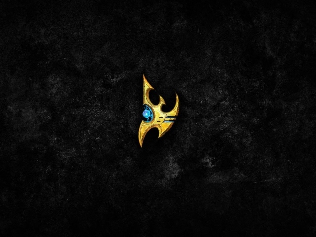 Символ из Starcraft II, черный фон