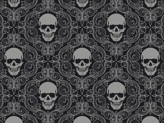 Фон из черепов в рамках