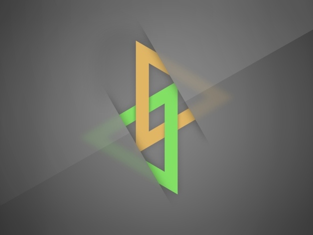 Пересечение треугольников, серый фон