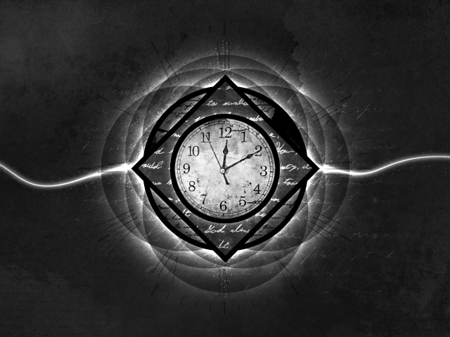 Часы, серый фон