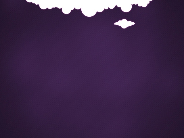 Белые облака, фиолетовый фон