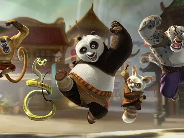 Животные из мультфильма Кунг-фу панда