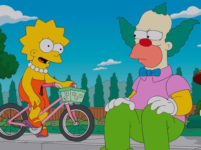 Лиза Симпсон и клоун Красти