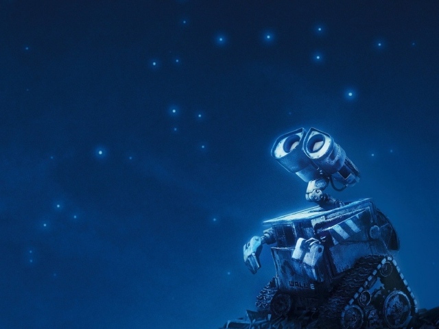 Робот WALL·E смотрит на звезды