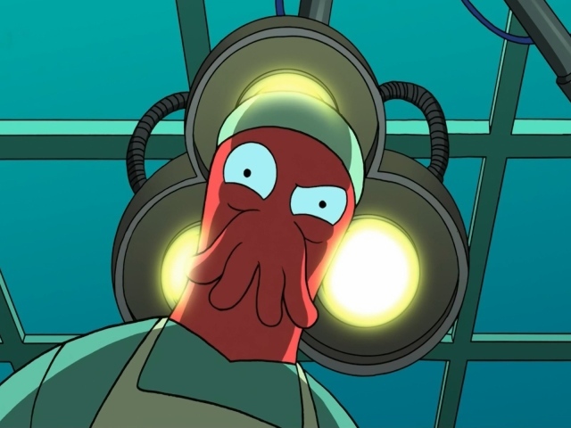 Зойдберг в операционной, Футурама