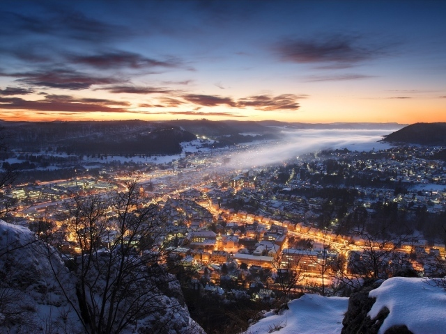 Небольшой город в Германии, зима