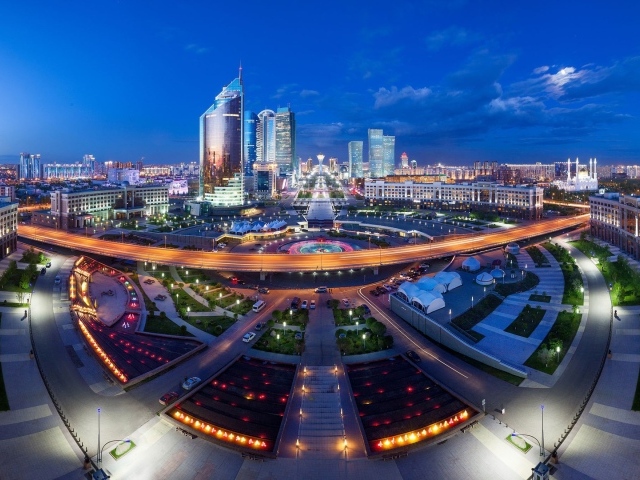 Ночь в городе Астана