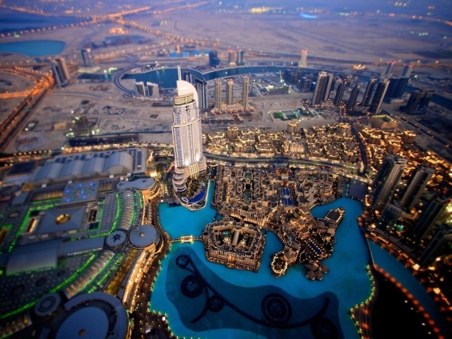 Панорама города в Объединенных Арабских Эмиратах