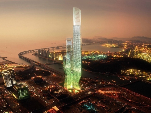 Силуэт будущего небоскреба в городе