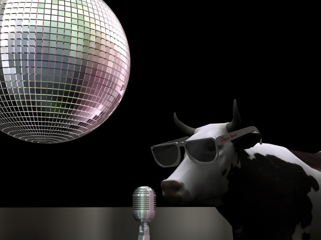 Корова на дискотеке