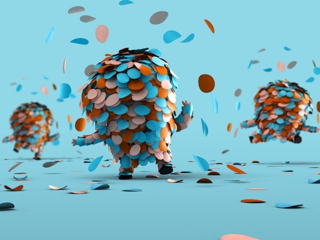 Создания из круглых стикеров