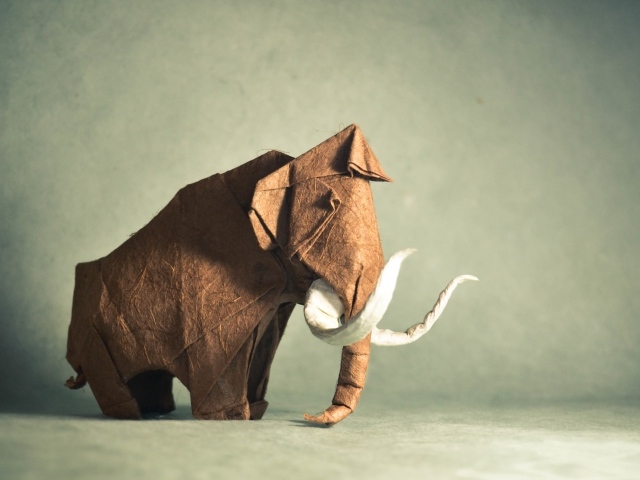 Слон из бумаги, оригами