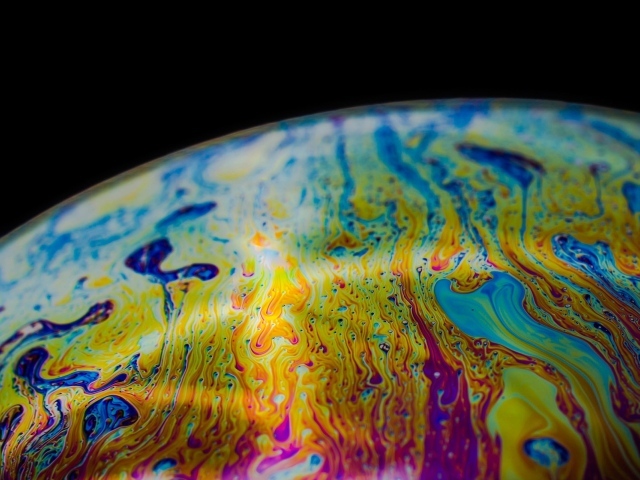 Макро фото мыльного пузыря