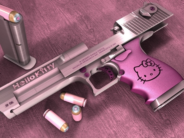 Розовый пистолет Hello Kitty