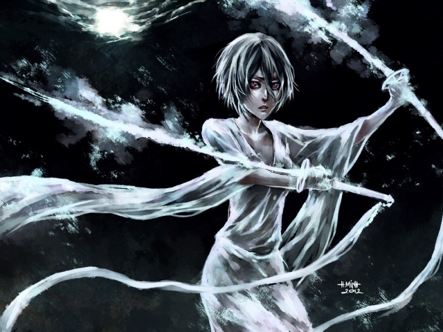 Катаны из белого пламени, художник NanFe