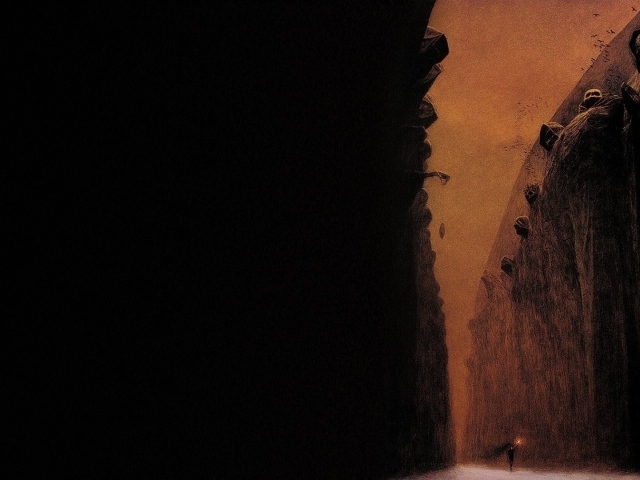 Мрачный мир на картине Здзислава Бексиньского
