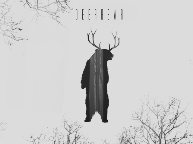 Медведь с рогами оленя