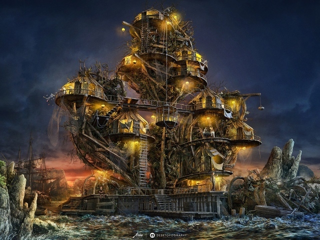 Фантастический дом из обломков кораблей