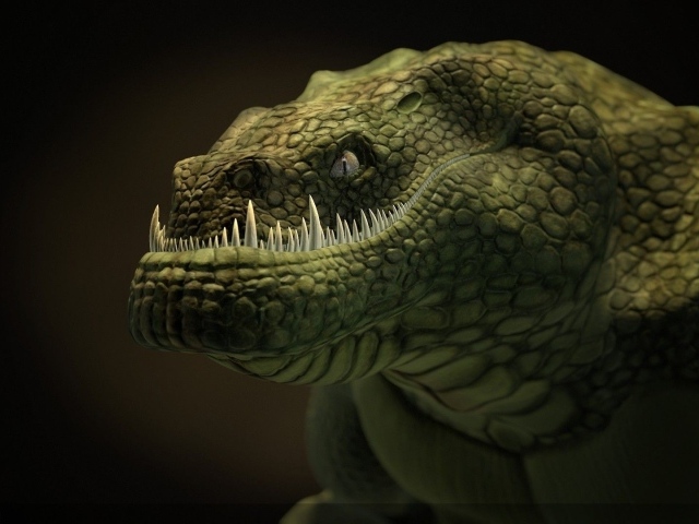 Зеленый крокодил дракон