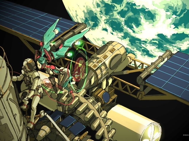 Роботы ремонтируют космическую станцию