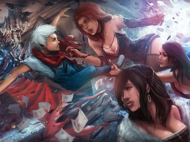 Вампиры напали на человека