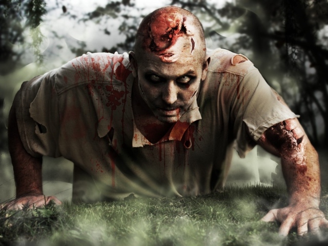 Зомби весь в крови