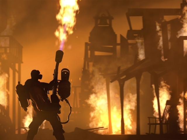 Человек с огнеметом в игре Team Fortress 2