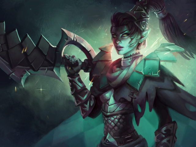 Женщина солдат с большим мечом, игра Dota 2