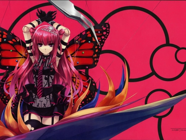 Девушка бабочка из музыкальной игры Beatmania