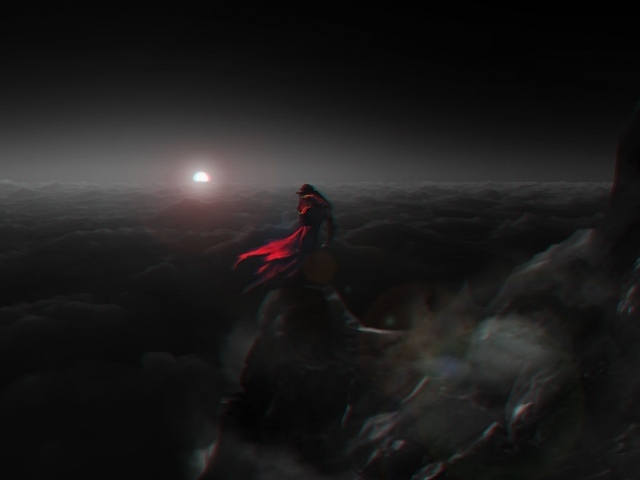 Дракула смотрит на Луну в игре Castlevania Lords of Shadow